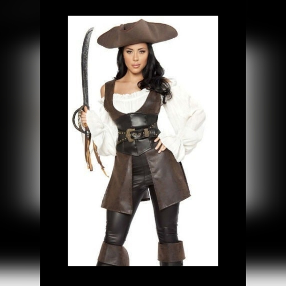 ROMA Women Sexy Pirate Swashbuckler Halloween Cosplay Costume S